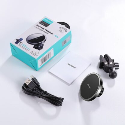 Joyroom Auto-Halterung Kabelloses Ladegerät MagSafe Klammerhalter (Lüftungsschlitz-Version) 4,5-6,7 Zoll, 15W, Schwarz (JR-ZS240-AIR) - Image 9