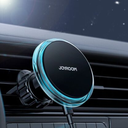 Joyroom Autohalterung Wireless Charger MagSafe (Lüftungsschlitz-Version) 15W, Schwarz (JR-ZS291) - Image 4
