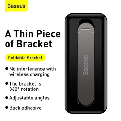 Baseus Universelles Werkzeug selbstklebender faltbarer Handyhalter geeignet ab 5,4 Zoll Schwarz (LUXZ000001) - Image 5