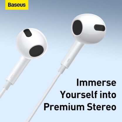 Baseus Kopfhörer Encok H17 In-Ear kabelgebundene Ohrhörer mit 3,5 mm Klinkenstecker kabelgebundene Kopfhörer Weiß (NGCR020002) - Image 13