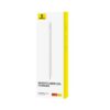 Baseus Tablet Stift Reibungsloses Schreiben 2 Kabelloses Laden mit LED-Anzeige + Aktive Austauschbare Spitze für iPad, Weiß (P80015803213-00)