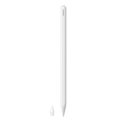 Baseus Tablet Stift Reibungsloses Schreiben 2 Kabelloses Laden mit LED-Anzeige + Aktive Austauschbare Spitze für iPad, Weiß (P80015803213-00) - Image 4