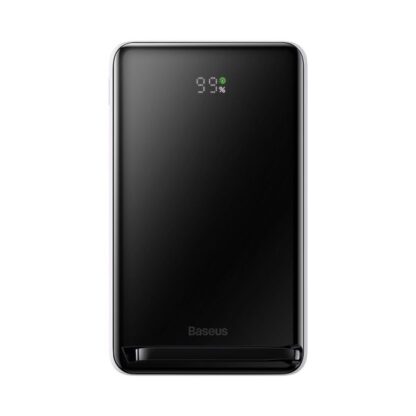 Baseus Powerbank Magnetisches Kabelloses Laden (Mit Xiaobai Typ-C zu Typ-C 60W(20V/3A) 0,5m) MagSafe 15W / PD 20W, 10000 mAh, Weiß (PPCX000202) - Image 3