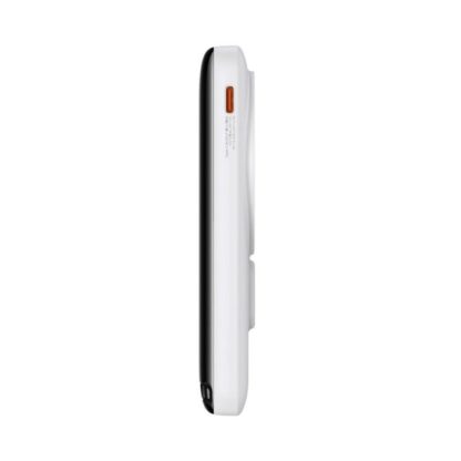 Baseus Powerbank Magnetisches Kabelloses Laden (Mit Xiaobai Typ-C zu Typ-C 60W(20V/3A) 0,5m) MagSafe 15W / PD 20W, 10000 mAh, Weiß (PPCX000202) - Image 8