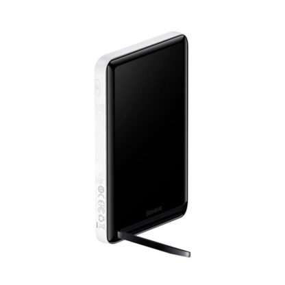 Baseus Powerbank Magnetisches Kabelloses Laden (Mit Xiaobai Typ-C zu Typ-C 60W(20V/3A) 0,5m) MagSafe 15W / PD 20W, 10000 mAh, Weiß (PPCX000202) - Image 11