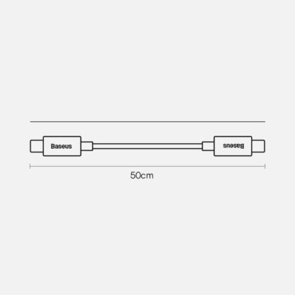 Baseus Powerbank Magnetisches Kabelloses Laden (Mit Xiaobai Typ-C zu Typ-C 60W(20V/3A) 0,5m) MagSafe 15W / PD 20W, 10000 mAh, Weiß (PPCX000202) - Image 16