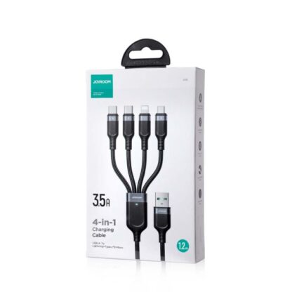 Joyroom USB - Typ-C 2x/ Lightning/ Micro USB Kabel, 3.5A, 1,2m, Schwarz (S-1T4018A18)