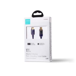 Joyroom Type-C - Type-C Datenkabel 100W, 1,2m mit Digitalanzeige Blau (S-CC100A4)