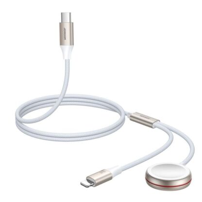 Joyroom Kabelloses Apple Watch Ladegerät mit Type-C und Lightning Kabel 1,5m, 3,5W, Weiß (S-IW012) - Image 2
