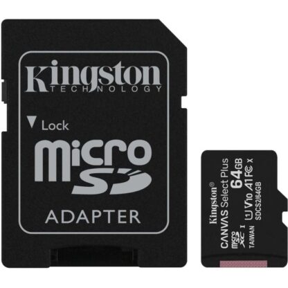 Kingston MicroSD-Karte Canvas Select Plus 64GB Class 10 + Adapter (SDCS2/64)