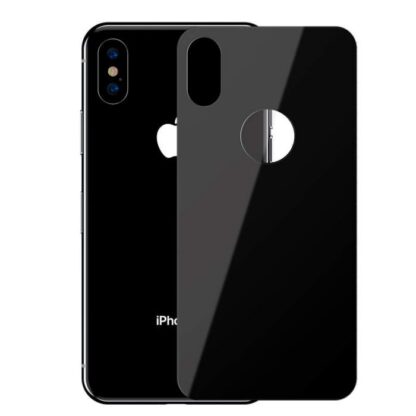 Baseus iPhone Xs 0,3 mm Vollabdeckung gebogenes T-Glas Rückseiten-Schutz Schwarz (SGAPIPH58-BM01) - Image 2