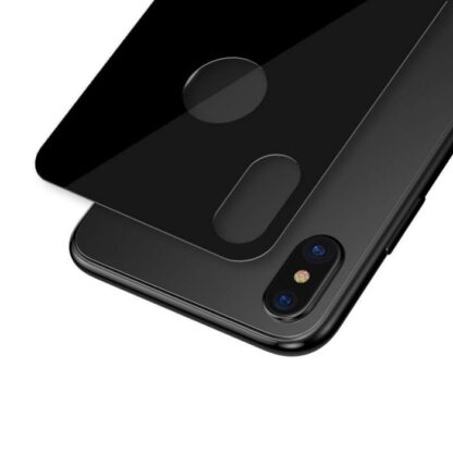 Baseus iPhone Xs 0,3 mm Vollabdeckung gebogenes T-Glas Rückseiten-Schutz Schwarz (SGAPIPH58-BM01) - Image 6