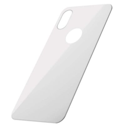 Baseus iPhone Xs 0,3 mm Vollabdeckung gebogenes T-Glas Rückseitenprotektor Weiß (SGAPIPH58-BM02) - Image 3