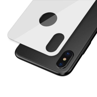 Baseus iPhone Xs 0,3 mm Vollabdeckung gebogenes T-Glas Rückseitenprotektor Weiß (SGAPIPH58-BM02) - Image 6