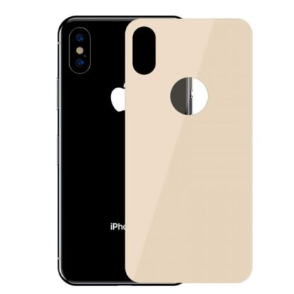 Baseus iPhone Xs 0,3 mm Vollflächige gebogene T-Glas-Rückenschutz Gold (SGAPIPH58-BM0V) - Image 2