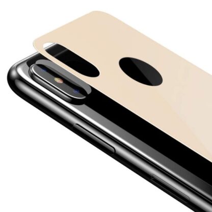 Baseus iPhone Xs 0,3 mm Vollflächige gebogene T-Glas-Rückenschutz Gold (SGAPIPH58-BM0V) - Image 4