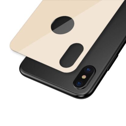 Baseus iPhone Xs 0,3 mm Vollflächige gebogene T-Glas-Rückenschutz Gold (SGAPIPH58-BM0V) - Image 5