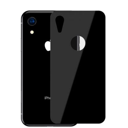 Baseus iPhone Xr 0,3 mm Vollabdeckung gebogenes T-Glas Rückseitenfolie Schwarz (SGAPIPH61-BM01) - Image 2