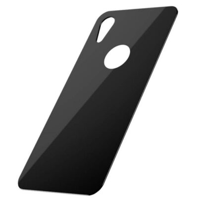 Baseus iPhone Xr 0,3 mm Vollabdeckung gebogenes T-Glas Rückseitenfolie Schwarz (SGAPIPH61-BM01) - Image 3