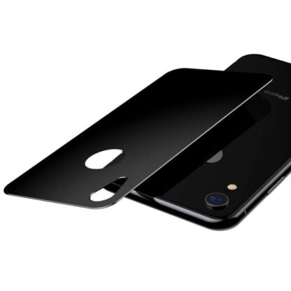 Baseus iPhone Xr 0,3 mm Vollabdeckung gebogenes T-Glas Rückseitenfolie Schwarz (SGAPIPH61-BM01) - Image 4