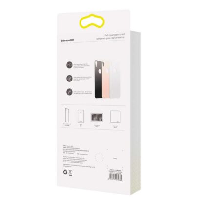 Baseus iPhone Xr 0,3 mm Vollabdeckung gebogenes T-Glas Rückseitenfolie Schwarz (SGAPIPH61-BM01) - Image 9