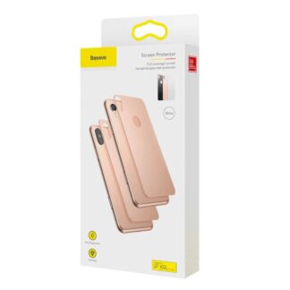Baseus iPhone Xr 0,3 mm Vollabdeckung gebogen T-Glass Rückenschutz Weiß (SGAPIPH61-BM02)