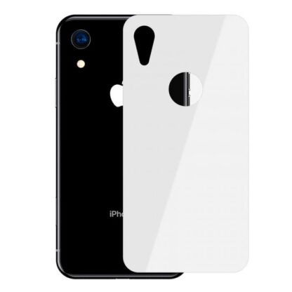 Baseus iPhone Xr 0,3 mm Vollabdeckung gebogen T-Glass Rückenschutz Weiß (SGAPIPH61-BM02) - Image 2