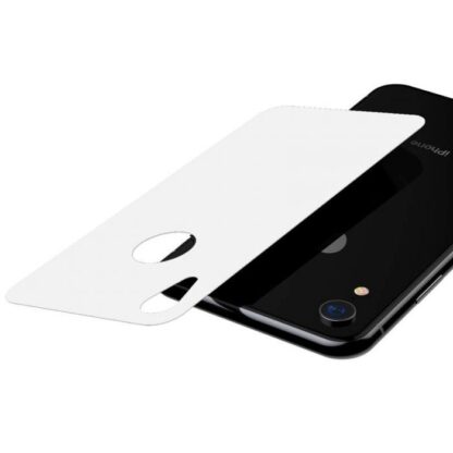 Baseus iPhone Xr 0,3 mm Vollabdeckung gebogen T-Glass Rückenschutz Weiß (SGAPIPH61-BM02) - Image 4