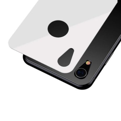 Baseus iPhone Xr 0,3 mm Vollabdeckung gebogen T-Glass Rückenschutz Weiß (SGAPIPH61-BM02) - Image 5