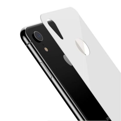 Baseus iPhone Xr 0,3 mm Vollabdeckung gebogen T-Glass Rückenschutz Weiß (SGAPIPH61-BM02) - Image 6