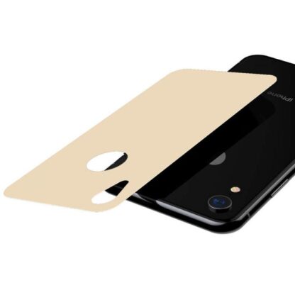 Baseus iPhone Xr 0,3 mm Vollständige Abdeckung gebogenes T-Glas Rückenschutz Gold (SGAPIPH61-BM0V). - Image 4
