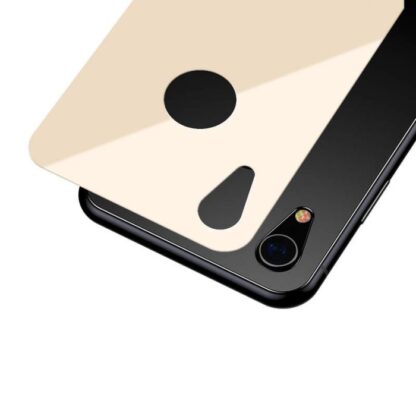 Baseus iPhone Xr 0,3 mm Vollständige Abdeckung gebogenes T-Glas Rückenschutz Gold (SGAPIPH61-BM0V). - Image 5