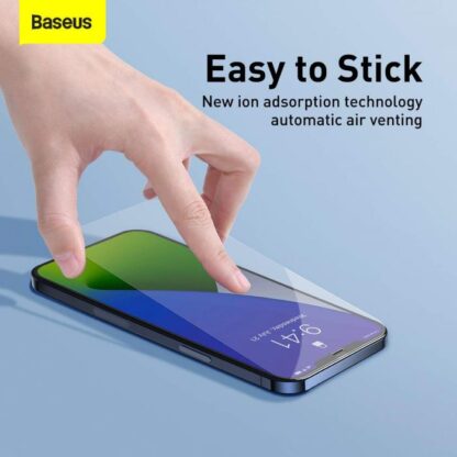 Baseus iPhone 12 Pro Max 0,3 mm Vollglas Panzerglas (2 Stück) Weiß (SGAPIPH67N-LS02) - Image 7