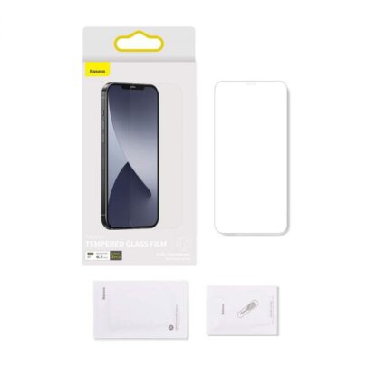 Baseus iPhone 12 Pro Max 0,3 mm Vollglas Panzerglas (2 Stück) Weiß (SGAPIPH67N-LS02) - Image 9
