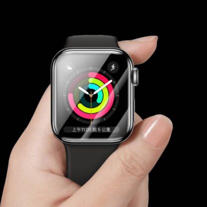 Baseus iWatch 0,2 mm Vollbild gewölbter T-Glas Soft Displayschutz 42mm, Schwarz (SGAPWA4-F01). - Image 2
