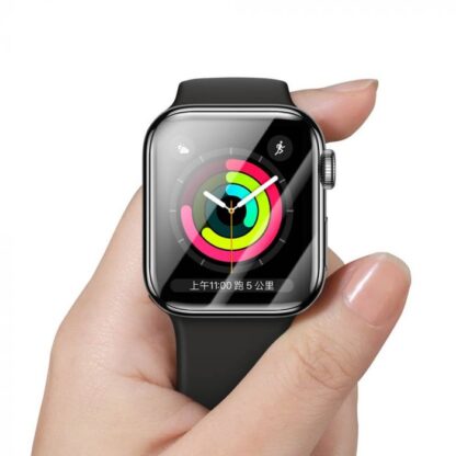 Baseus iWatch 0,2 mm Vollbild gewölbter T-Glas Soft Displayschutz 42mm, Schwarz (SGAPWA4-F01). - Image 5