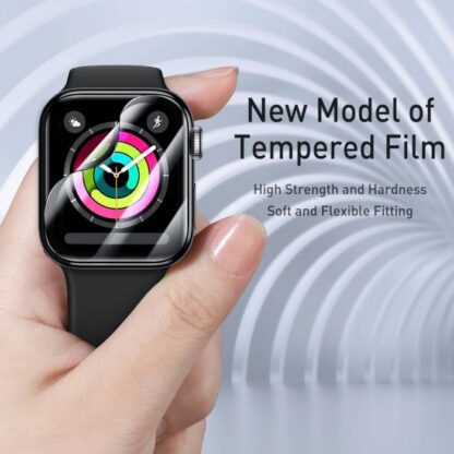 Baseus iWatch 0,2 mm Vollbild gewölbter T-Glas Soft Displayschutz 42mm, Schwarz (SGAPWA4-F01). - Image 11