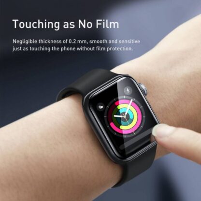 Baseus iWatch 0,2 mm Vollbild gewölbter T-Glas Soft Displayschutz 42mm, Schwarz (SGAPWA4-F01). - Image 12