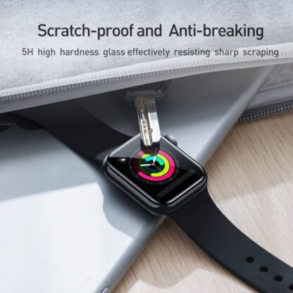 Baseus iWatch 0,2 mm Vollbild gewölbter T-Glas Soft Displayschutz 42mm, Schwarz (SGAPWA4-F01). - Image 14