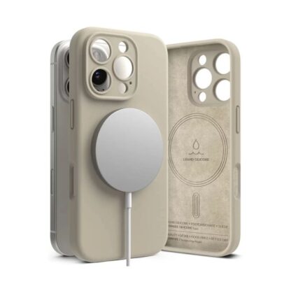 Ringke iPhone 16 Pro Hülle Silikon Magnetisch Stein