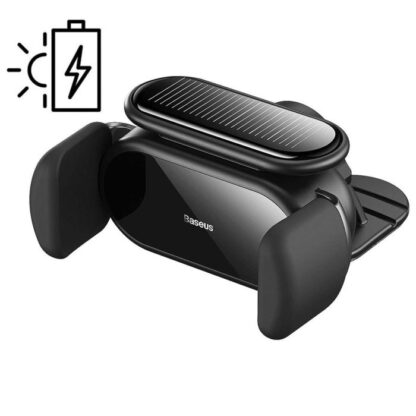 Baseus Auto-Halterung Steel Cannon Pro Solar Elektrische Handyhalterung passend für 5,4 bis 6,7 Zoll, Schwarz (SUGP010001) - Image 4