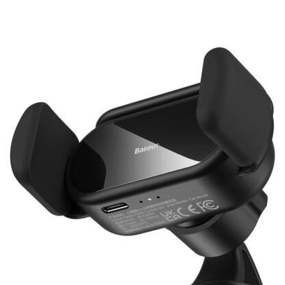 Baseus Auto-Halterung Steel Cannon Pro Solar Elektrische Handyhalterung passend für 5,4 bis 6,7 Zoll, Schwarz (SUGP010001) - Image 11