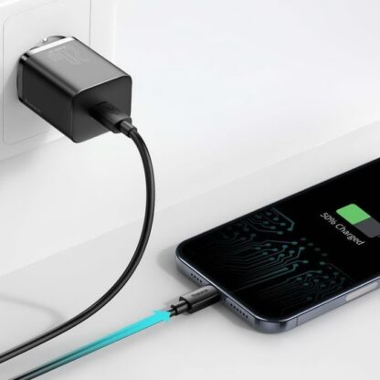 Baseus Reiseladegerät-Set Super Si 1C QC (mit Simple Wisdom Kabel Typ-C zu Lightning 1m) 20W EU Weiß (TZCCSUP-B02) - Image 6