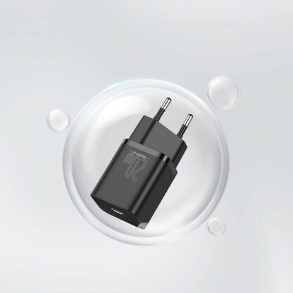 Baseus Reiseladegerät-Set Super Si 1C QC (mit Simple Wisdom Kabel Typ-C zu Lightning 1m) 20W EU Weiß (TZCCSUP-B02) - Image 7