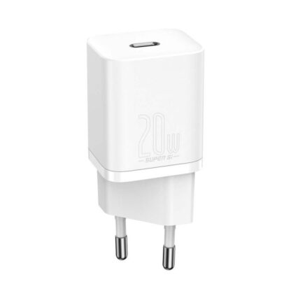 Baseus Reiseladegerät-Set Super Si 1C QC (mit Simple Wisdom Kabel Typ-C zu Lightning 1m) 20W EU Weiß (TZCCSUP-B02) - Image 16