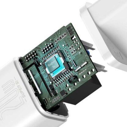 Baseus Reiseladegerät-Set Super Si 1C QC (mit Simple Wisdom Kabel Typ-C zu Lightning 1m) 20W EU Weiß (TZCCSUP-B02) - Image 19