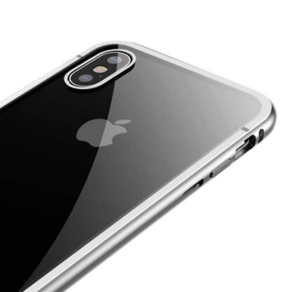 Baseus iPhone Xs Max Hülle Magnetit-Hardware Silber (WIAPIPH65-CS0S) - Image 3