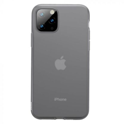 Baseus iPhone 11 Pro Max Hülle Jelly Flüssiges Silikagel Schutz Transparent Schwarz (WIAPIPH65S-GD01) - Image 2