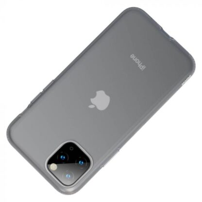 Baseus iPhone 11 Pro Max Hülle Jelly Flüssiges Silikagel Schutz Transparent Schwarz (WIAPIPH65S-GD01) - Image 3