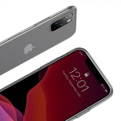 Baseus iPhone 11 Pro Max Hülle Jelly Flüssiges Silikagel Schutz Transparent Schwarz (WIAPIPH65S-GD01) - Image 4